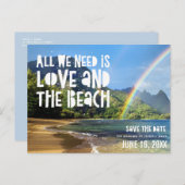 Hawaii Beach Wedding rettet die Termine Ankündigungspostkarte (Vorne/Hinten)