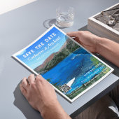 Hawaii Beach Wedding Travel Poster Style QR Code Save The Date