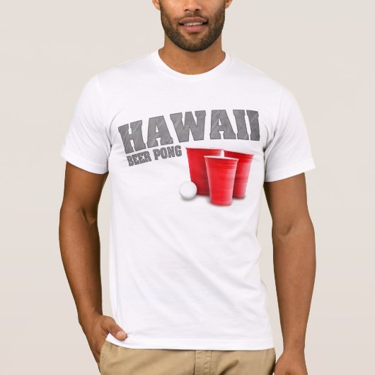 Hawaii-Bier Pong T - Shirt (Vorderseite)