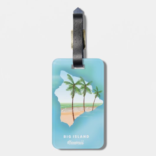 Hawaii Big Island Gepäckanhänger (Rückseite vertikal)