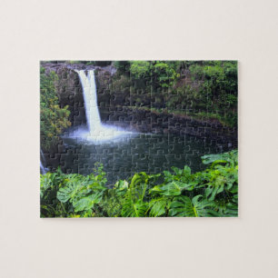 Hawaii, Big Island, Hilo, Rainbow Falls, Lush Puzzle