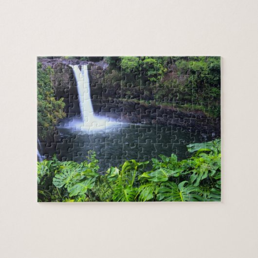 Hawaii, Big Island, Hilo, Rainbow Falls, Lush Puzzle (Horizontal)