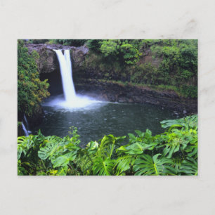 Hawaii, Big Island, Hilo, Rainbow Falls, Üppig Postkarte