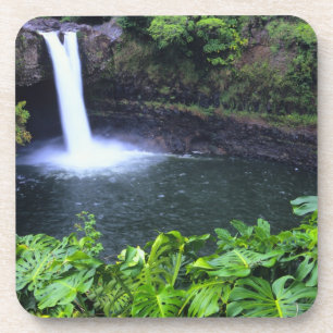 Hawaii, Big Island, Hilo, Regenbogenfälle, Üppig Getränkeuntersetzer
