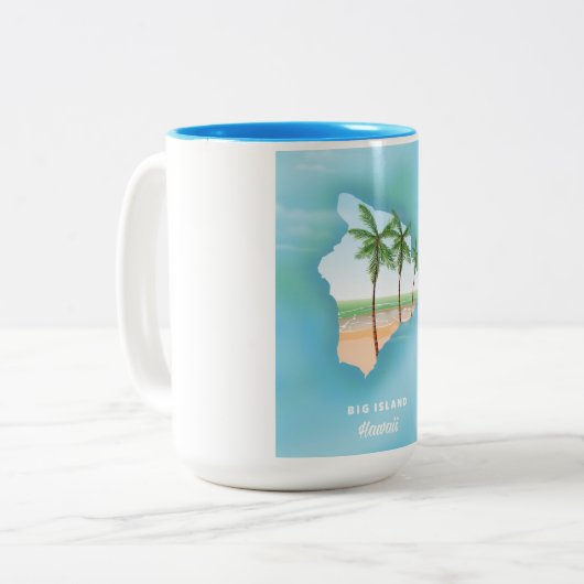 Hawaii Big Island Zweifarbige Tasse (Vorderseite Links)