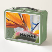 Hawaii Bird of Paradise Pflanze Blume Metall Brotdose (Vorderseite)