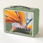 Hawaii Bird of Paradise Pflanze Blume Metall Brotdose (Rückseite)