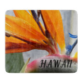 Hawaii Bird of Paradise Pflanze Blume Schneidebrett (Vorderseite)