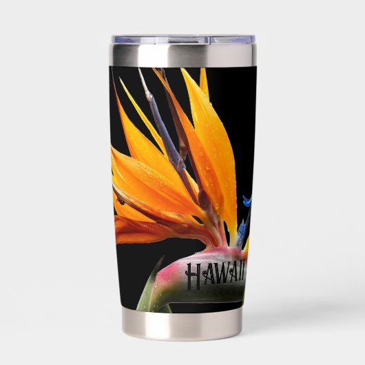 Hawaii Bird of Paradise Pflanze Blume Thermobecher (Vorderseite)