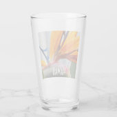 Hawaii Bird of Paradise Pflanze Floral Glas (Rückseite)