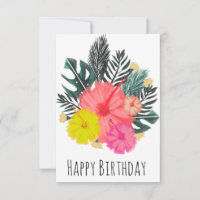 Hawaii Birthday Hand Drawn Greenerity Geburtstag