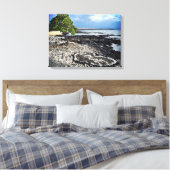 Hawaii Black Sand Beach & Coral "Liebe" Foto Leinwanddruck (Insitu (Schlafzimmer))