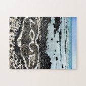 Hawaii Black Sand Beach Coral Liebe Foto Puzzle (Horizontal)