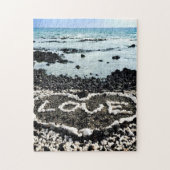 Hawaii Black Sand Beach Coral Liebe Foto Puzzle (Vertikal)