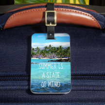 Hawaii, blauer Ozean und grüne Palmen "Sommer ist"