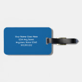 Hawaii, blauer Ozean und grüne Palmen "Sommer ist" Gepäckanhänger (Rückseite horizontal)