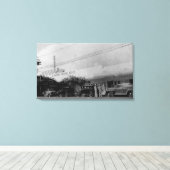 Hawaii - Blick auf den Waikiki-Theaterblock Leinwanddruck (Insitu (Holzboden))