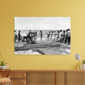 Hawaii - Blick auf die Hukilau-Netze an der Küste Leinwanddruck (Insitu (Wohnzimmer))