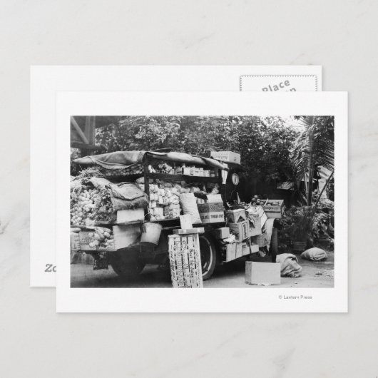Hawaii - Blick auf einen Gemüsewagen Postkarte (Vorne/Hinten)