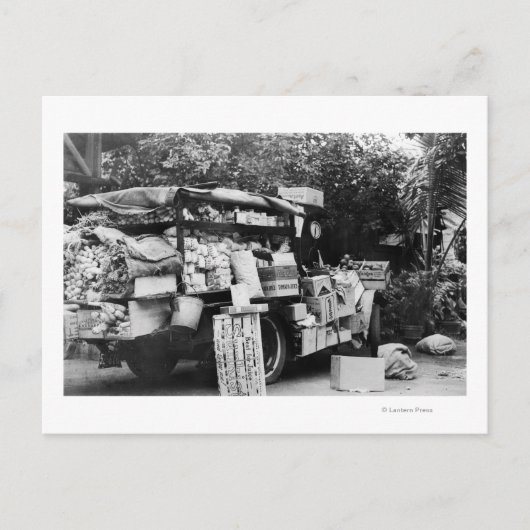 Hawaii - Blick auf einen Gemüsewagen Postkarte (Vorderseite)