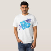 Hawaii Blue Hibiskus Blume T-Shirt (Vorne ganz)