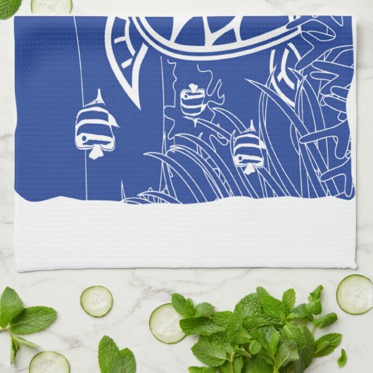Hawaii Blue Turtle Geschirrtuch (Gefaltet)