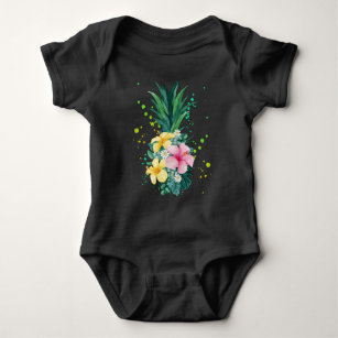 Hawaii Blume Ananas Baby Strampler