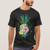 Hawaii Blume Ananas T-Shirt (Vorderseite)