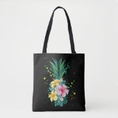 Hawaii Blume Ananas Tasche (Vorderseite)