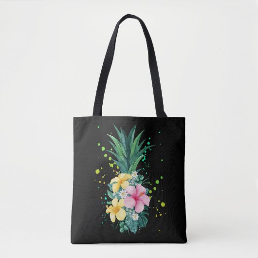 Hawaii Blume Ananas Tasche (Vorderseite)