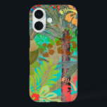 Hawaii Blume Hula Vintage Blumengrafik iPhone 16 Hülle<br><div class="desc">Hawaii Colorful Hula Collage - Dieses Bild ist ein grafisches Kunstdesign hawaiianischer Blume und Palmen. Die botanische Collage dreht sich um die Farbe der tropischen Insel.</div>