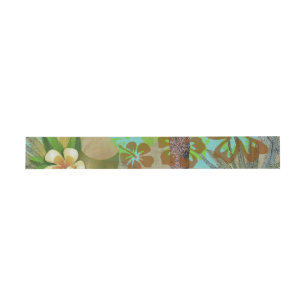 Hawaii Blume Hula Vintage Blumengrafik Einladungsbanderole