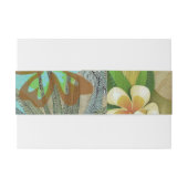 Hawaii Blume Hula Vintage Blumengrafik Einladungsbanderole (Rückseitenbeispiel)