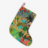 Hawaii Blume Hula Vintage Blumengrafik Kleiner Weihnachtsstrumpf (Vorderansicht (hängend))