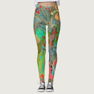 Hawaii Blume Hula Vintage Blumengrafik Leggings