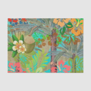 Hawaii Blume Hula Vintage Blumengrafik Seidenpapier