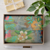 Hawaii Blume Hula Vintage Blumengrafik Seidenpapier (Geschenk)