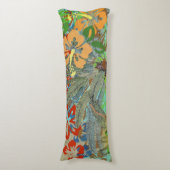 Hawaii Blume Hula Vintage Blumengrafik Seitenschläferkissen (Vorderseite Vertikal)