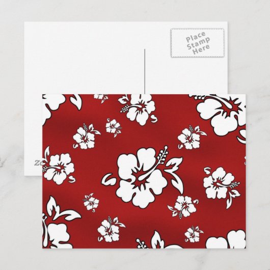 Hawaii-Blume Postkarte (Vorne/Hinten)