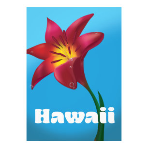 Hawaii Blume Reiseausdruck Fotodruck
