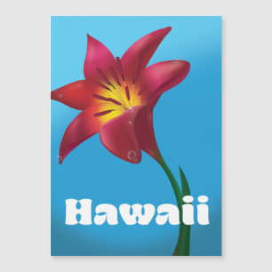 Hawaii Blume Reiseausdruck Magnetkarte