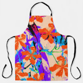 Hawaii-Blume rosa und Lila Schürze (Vorderseite)