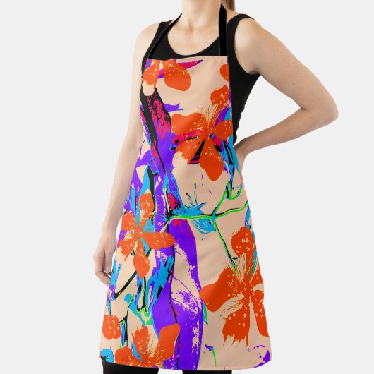 Hawaii-Blume rosa und Lila Schürze (InSitu)