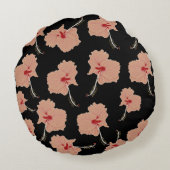 Hawaii-Blume Rundes Kissen (Rückseite)