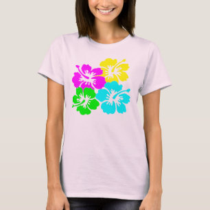 Hawaii Blume T - Shirt Farbige hawaiianische Blume