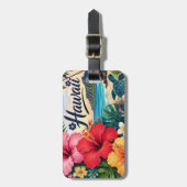 Hawaii Blumen Gepäckanhänger (Vorderseite vertikal)