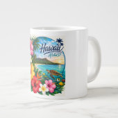 Hawaii Blumen Jumbo-Tasse (Vorderseite Rechts)