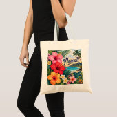 Hawaii Blumen Tragetasche (Vorderseite (Produkt))