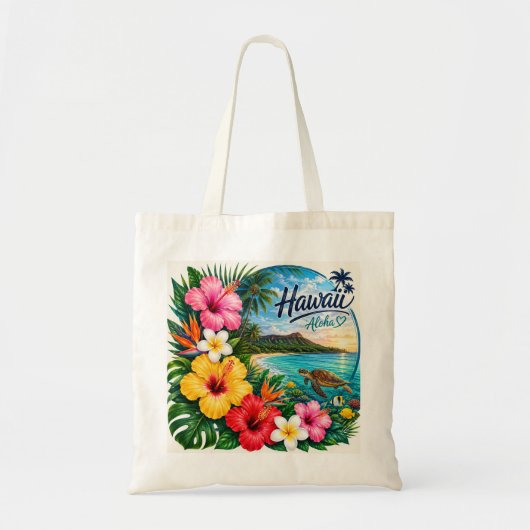 Hawaii Blumen Tragetasche (Vorne)