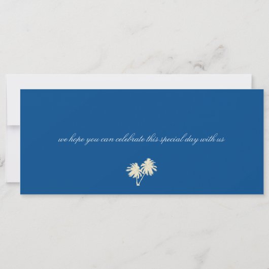 Hawaii Boarding Pass Save the Date (Rückseite)